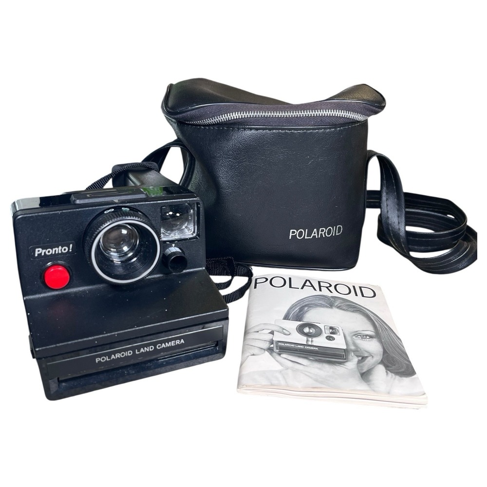Polaroid Land‎ Camera Pronto! RF With Strap, Case | Untested